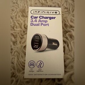 Infinitive Car Charger 3.4 Amp Dual Charger